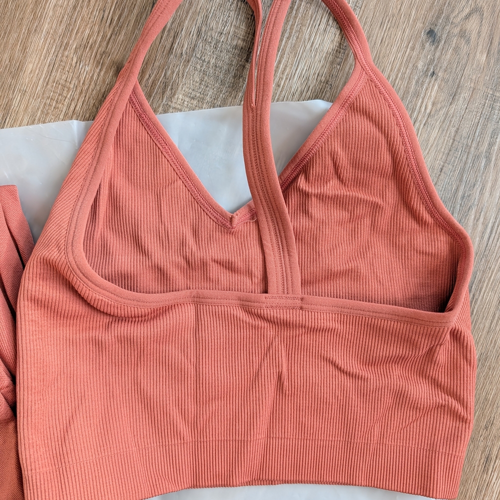 SET Active Ribbed Set in Rust - Picture 2 of 2